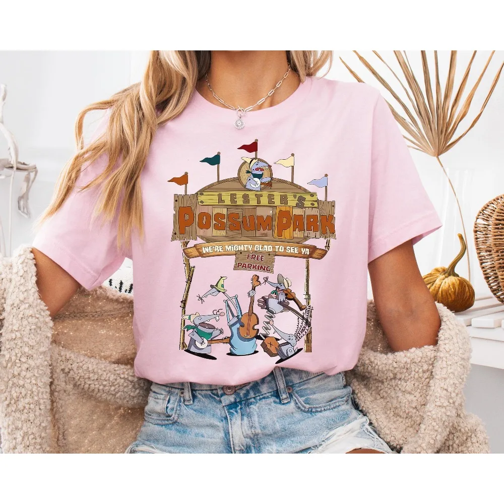 Vintage Disney A Goofy Movie Characters Shirt, Lester's Possum Park T-Shirt, Possum Posse Jamboree Tee, Disneyland Family