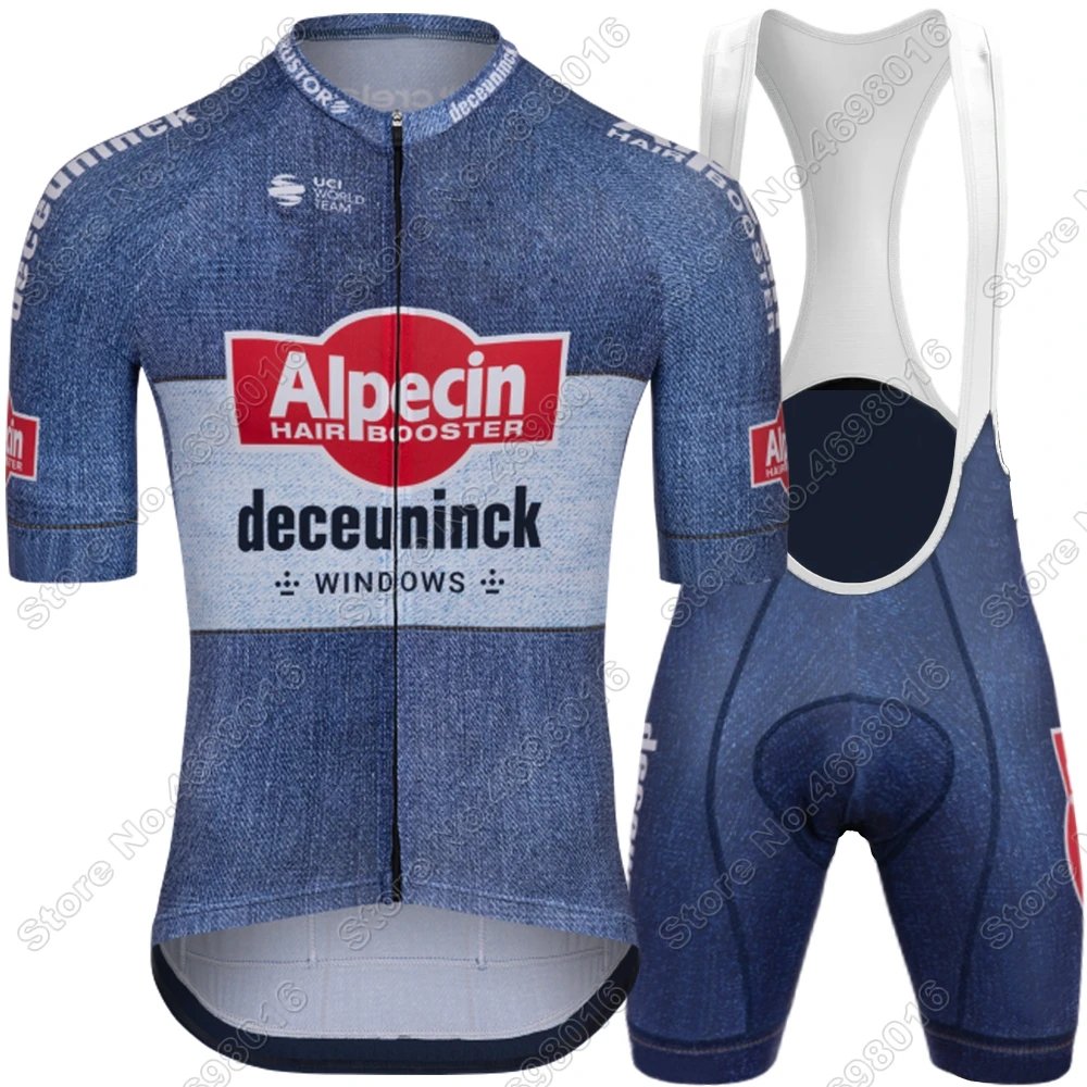 2024 Alpecin Deceuninck Cycling Jersey Set World Champion Mathieu van der Poel Cycling Clothing Men Road bike Shirt Bib Shorts