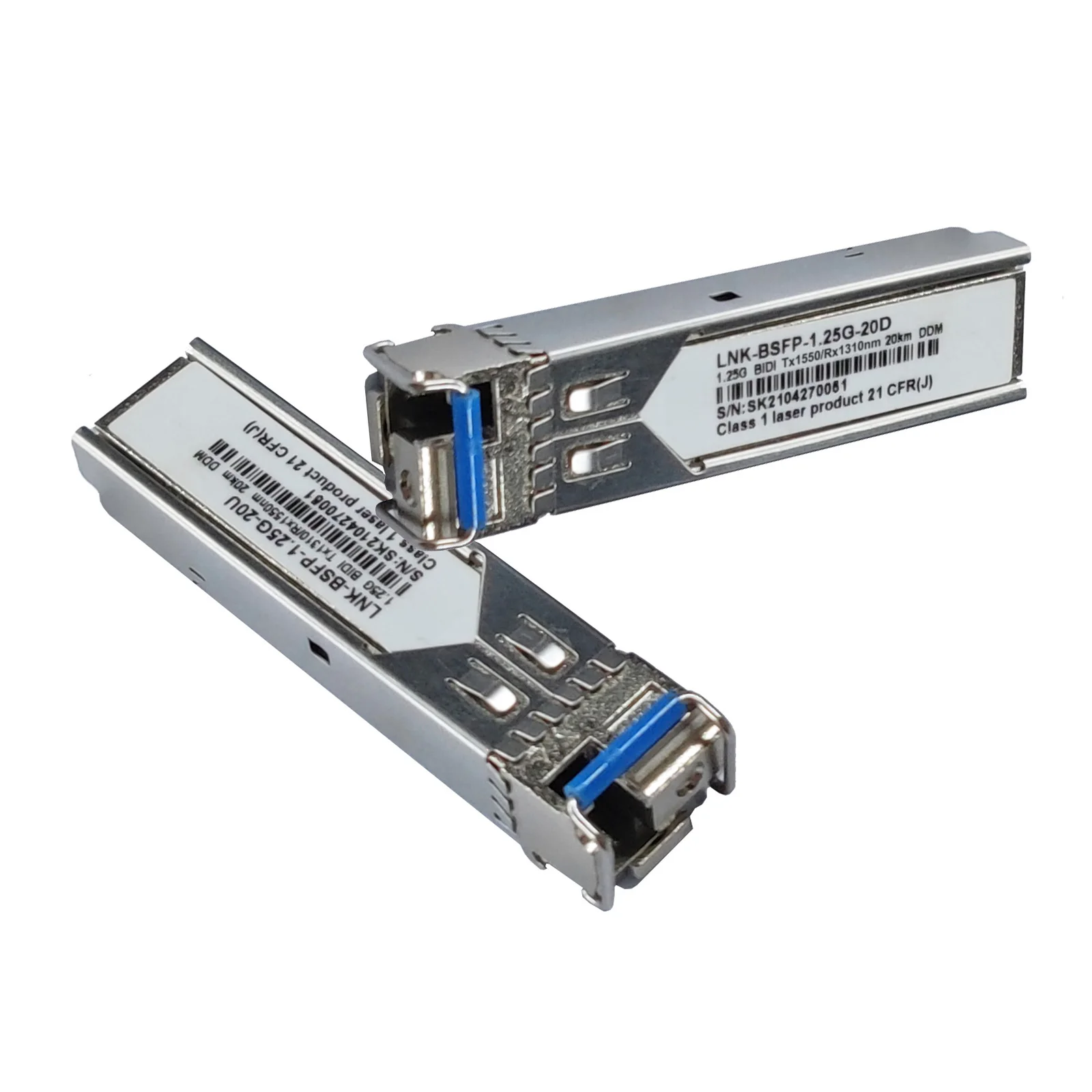 

1 пара 1,25G SFP двунаправленный трансивер одномодовый LC 1310/1550nm 3/20/40 км; 1490/120 Нм 60/км с DDM 0 ~ + 70 °C