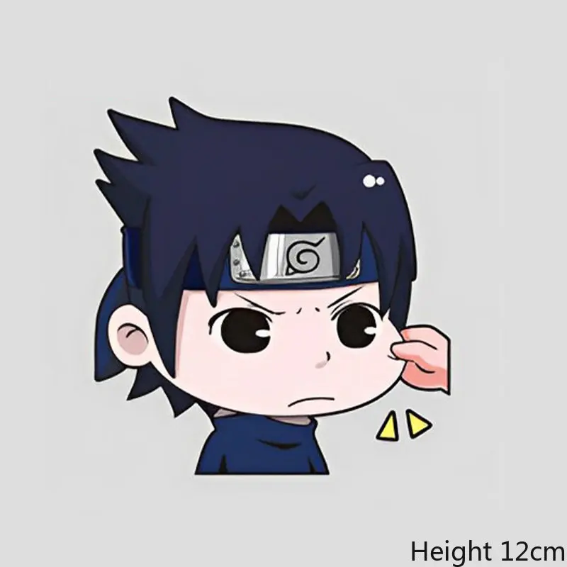 Naruto Cute Stickers Sasuke Anime Car Stickers Kakashi Pinch Face Personality Stickers Waterproof Naruto Laptop Sticker