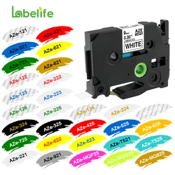 Label Tape TZe-221 Compatible for Brother Label Printer PTH110 Tze221 Tze-121 Tapes 9mm Tz621 Tze-325 Laminated Multi-Colors