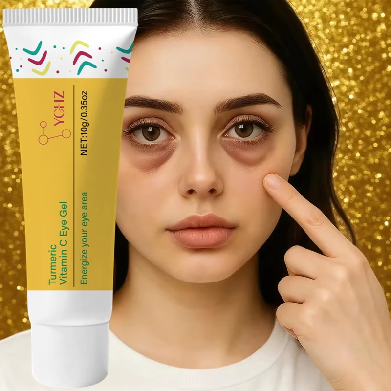 Turmeric Vitamin C Eye Cream, Containing Vitamin C and Glycerin, Revitalizes the Eyes, Makes Them Appear Younger, and Provides Anti-Aging Skin Care, Significantly Reducing Wrinkles, Fine Lines, Crow's Feet, Etc.