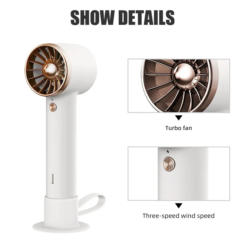 Mini Fan Rechargeable Handheld USB Silent Small Cooling Portable Cooler Travel Handy Fans With Power Banks