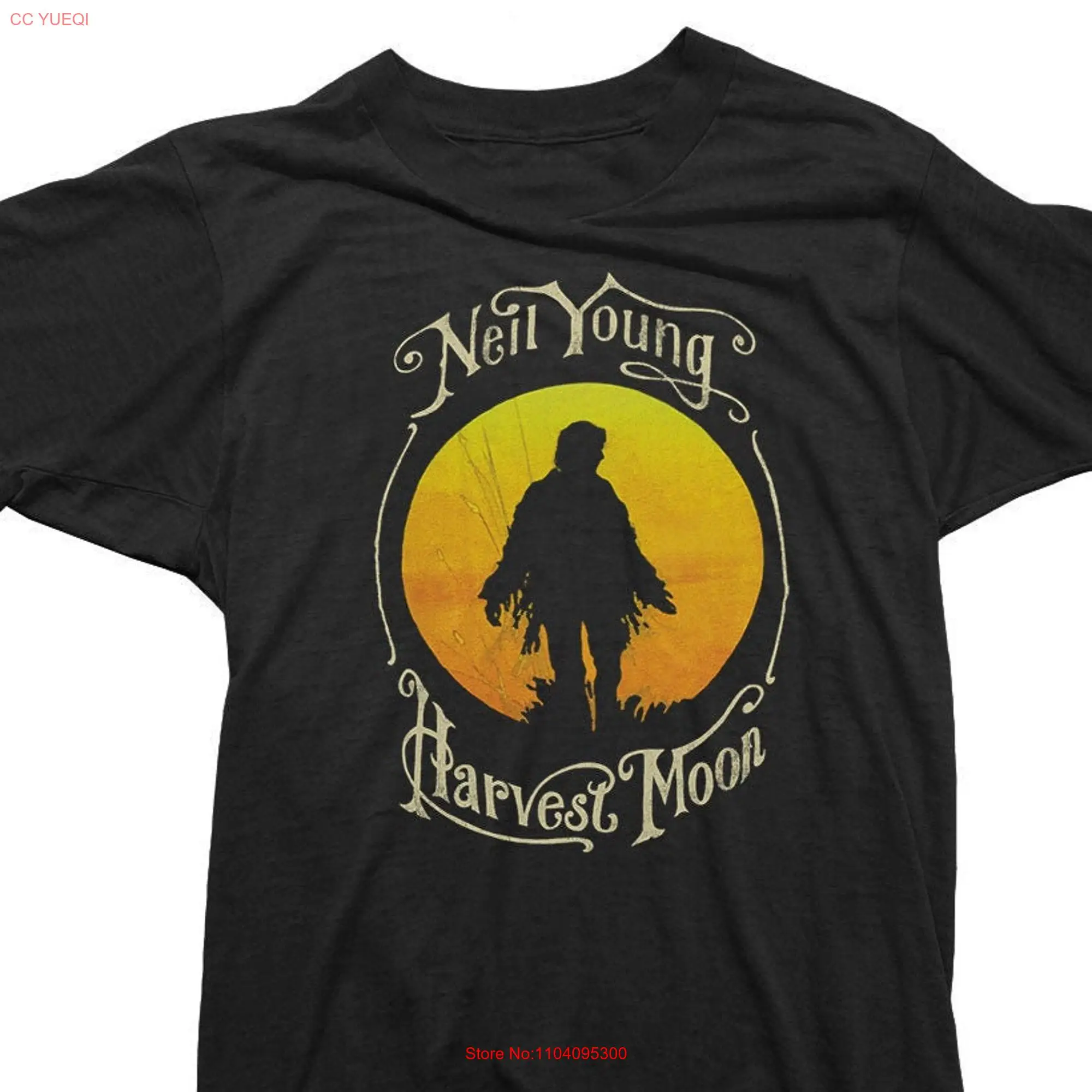 Neil Young T Shirt Harvest Moon Officially Licensed Organic Cotton long or short sleeves