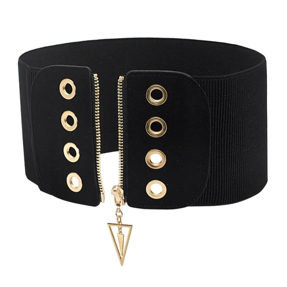 خمر واسعة مطاطا مشد حزام مطاطا حجم كبير الخصر أحزمة واسعة النساء السود أحزمة فستان حفل زفاف #5