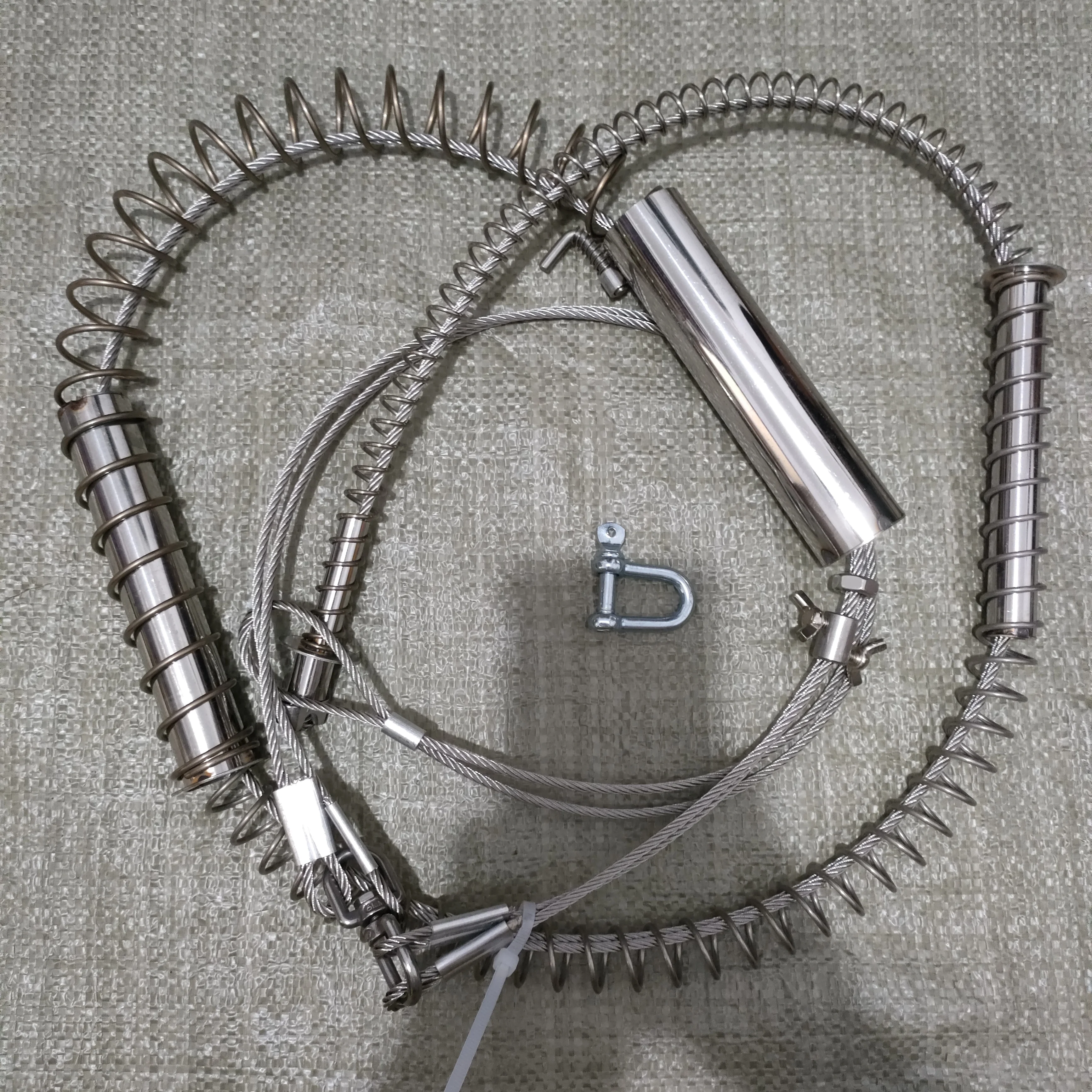 1PC 3Section Double Steel Wire Diameter 4mm Stronger Spring With Nuts For Wild Boar Fox Trap Mouse Rabbit Trap Replacement Parts
