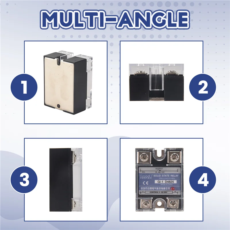 AA08-SSR 25A 3-32V DC ~ 24-480V AC 단상 솔리드 스테이트 릴레이 DC 제어 AC MGR-1 D4825 부하 전압
