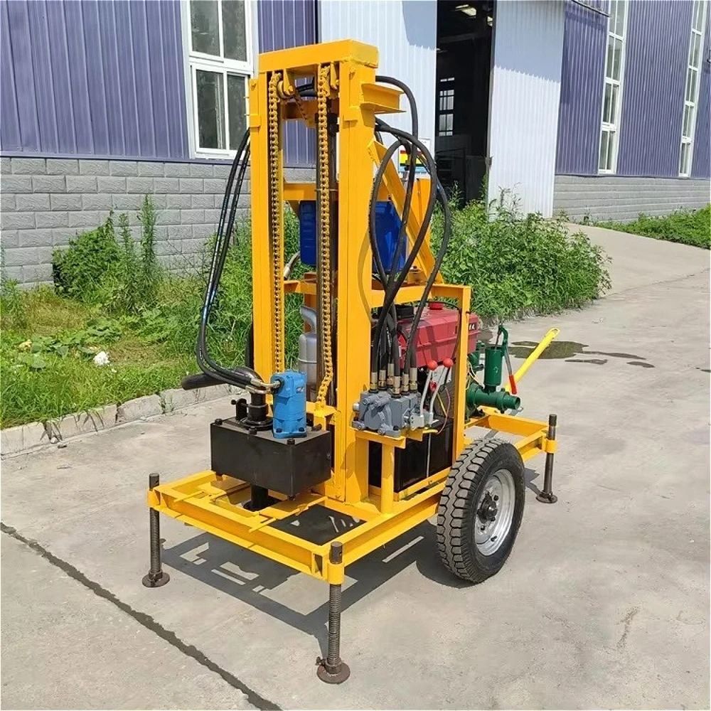Hot-Selling Factory-Direct 22HP Diesel-Powered Hydraulic Deep-Well Drilling Rig (180m)