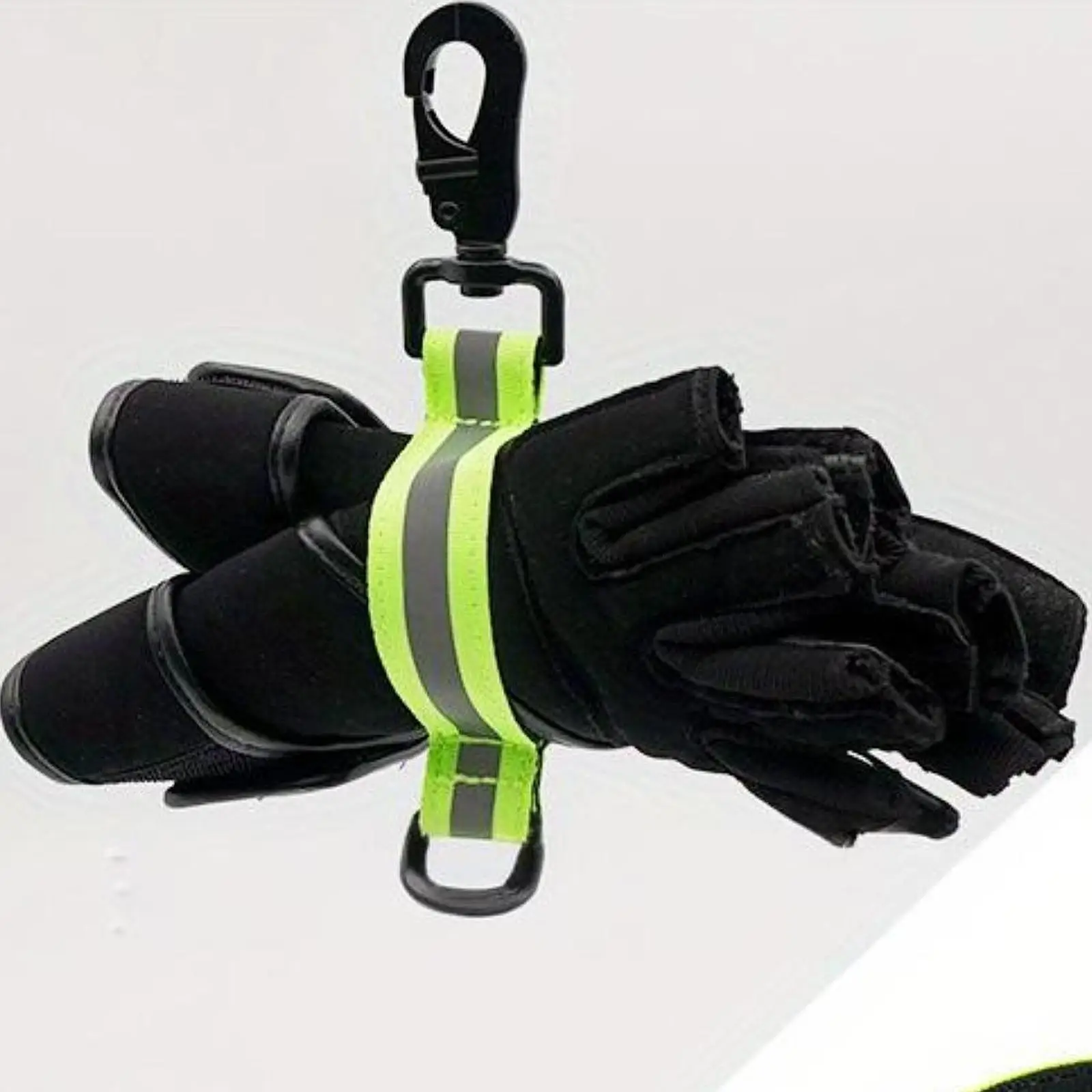 Heavy Duty Glove Holder Strap Reflective Nylon Clip for Work Gloves for Construction and Emergency Staff