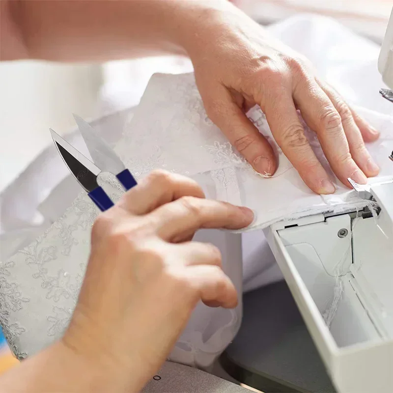 الفولاذ المقاوم للصدأ مقصات الغزل الصغيرة قطع الخياطة مقص عبر غرزة مقص خيط صنارة الصيد التشذيب القراص U موضوع مقص #4