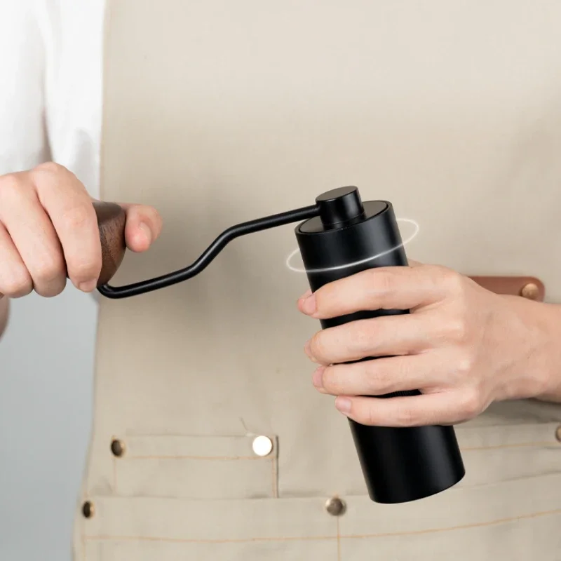 

New Manual Coffee Grinder CNC 304 Stainless Steel Burr High Quality Double Bearing Design Portable Hand Crank Grinder Adjustable