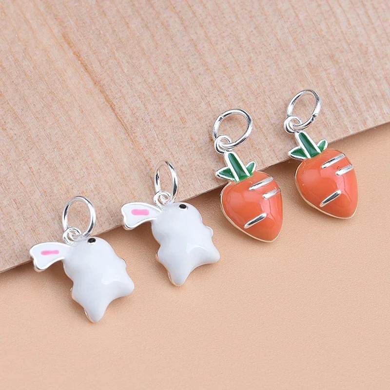 s925-sterling-silver-drop-glue-pop-acessorios-cute-miracle-bunny-pingente-de-rabanete-colar-pulseira-material-diy-para-mulheres