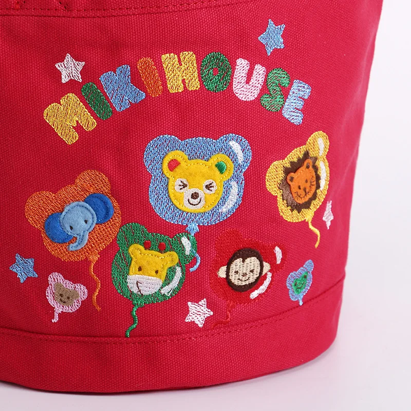 Diaper Bag Cartoon Zoo Letter Logo Mommy Bags Canvas Walking Water Bucket Mother Kids Backpack Handbags