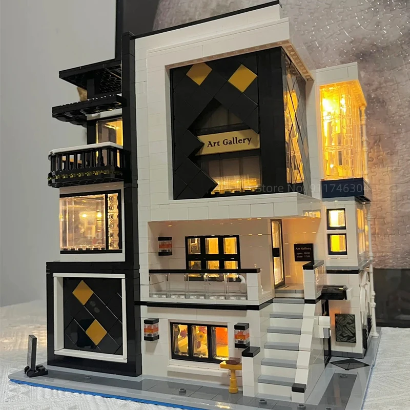 10203 Architectural Street View Series Science Museum Bricks Modular Lighthouse Claus Toys Building Block Assembly Toys Gift