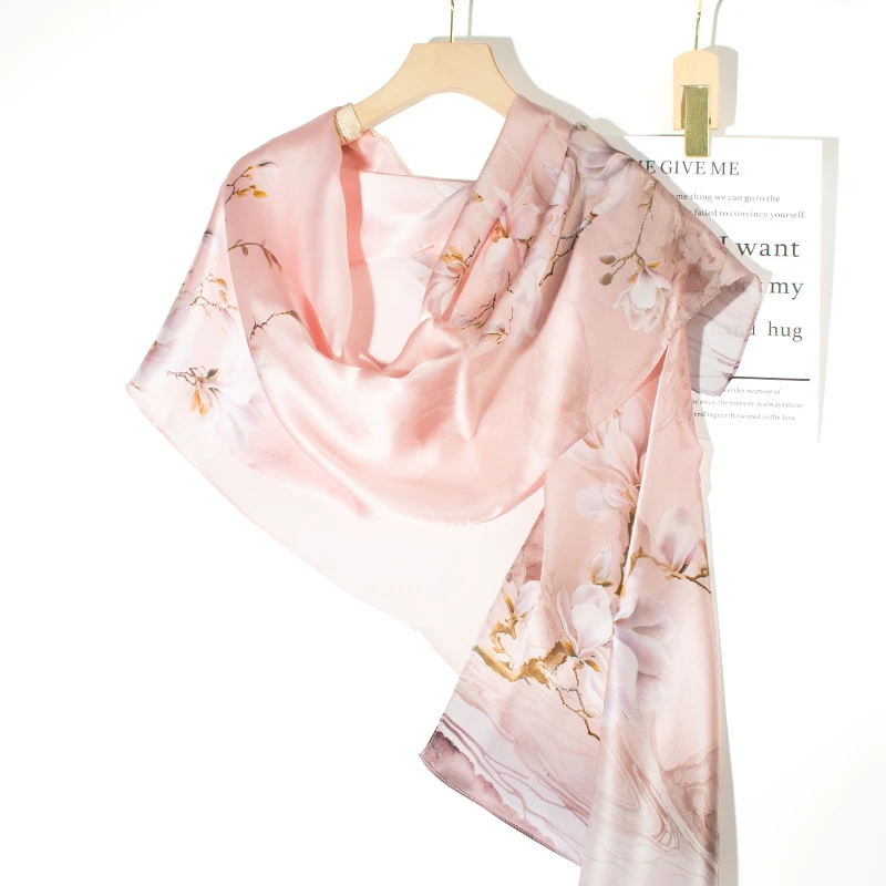 

2026 Trendy Women's 100% Mulberry Silk Scarf - Luxury Silky High-Precision Abstract Print Skin-Friendly Fashion Scarf 55×173cm