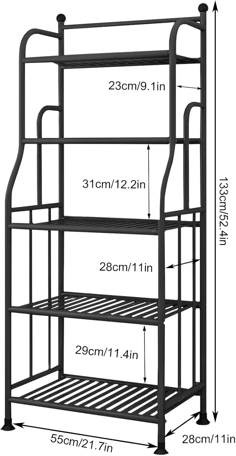 5 Tier Metal Plant Stand Iron Flower Pots Holder Storage Shelf, Planter Display Rack Indoor and Outdoor Multiple Shoe Organizer