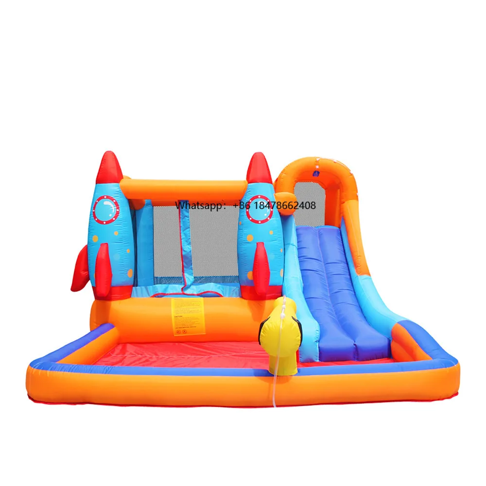 

Manufacturer Bounce House Water Slide Combo Jumping Rocket Ball Pool Inflatable Bouncy Castle Water Slide Prices With Slide