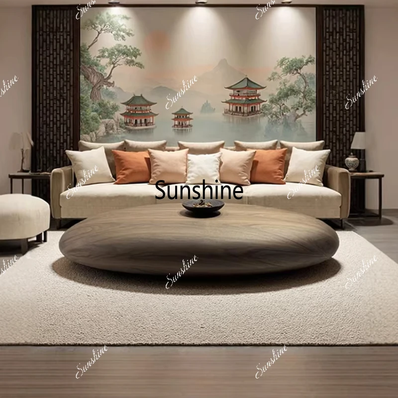 

Large flat-floor villa high-end artistic sense creative large apartment coffee table special-shaped coffee table