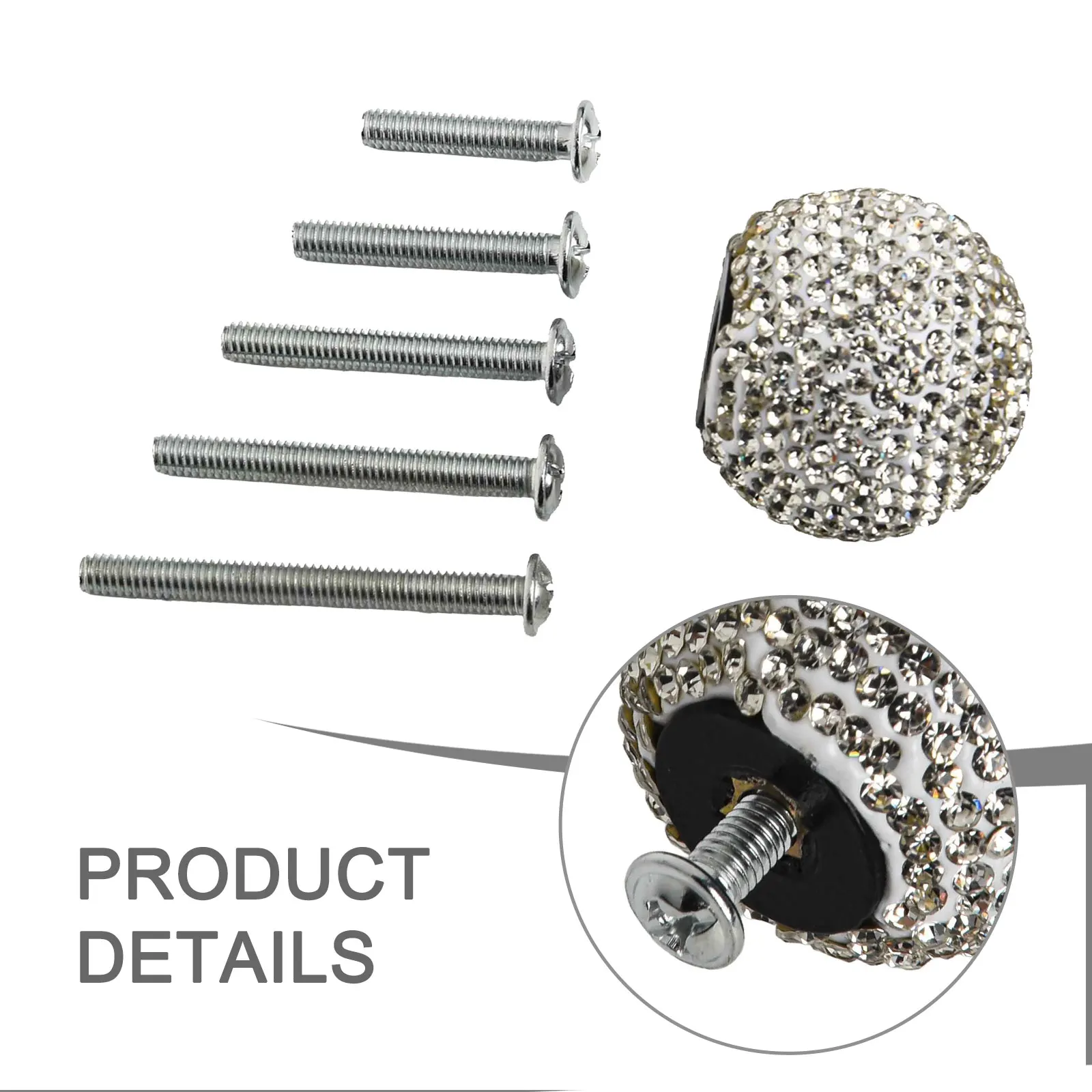Drawer Handle Furniture Handle Home Improvement User Ball Handle Rhinestone Accents Soft Pottery Material Drawer