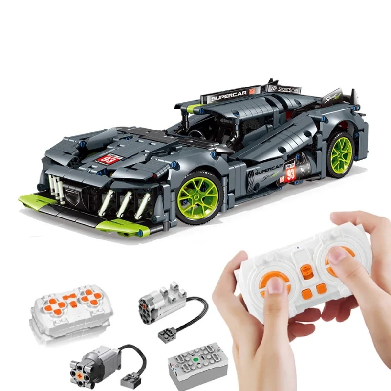 NEW Technical Peugeoted 9X8 Mans Hybrid Hypercar Super Racing Car 1280Pcs Building Blocks Brick Boy Adult Gift