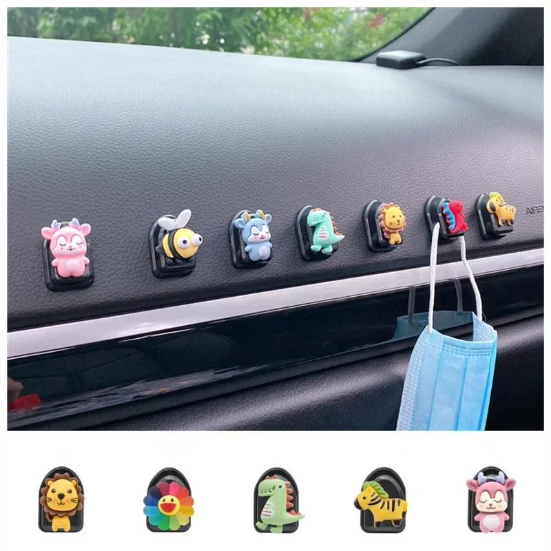 Car Hook DIY Cute Paste Multi-functional Mini Small Hook Car Seat Back Hook Wholesale Creatively Decroative Accessories Interior