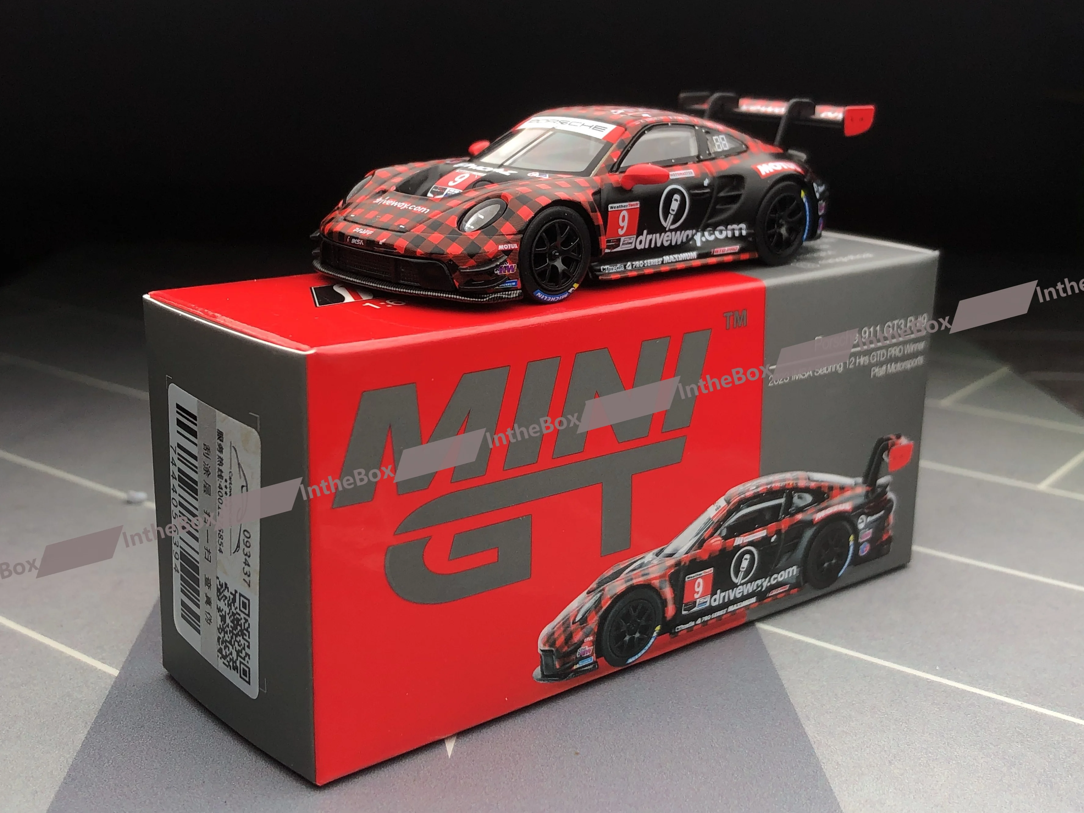 Minigt 1:64 770 911 GT3 R #9 2023 IMSA Sebring 12 Hrs GTD PRO Winner Sports Model Diecast Metal Car BN Model Car Collection Limi