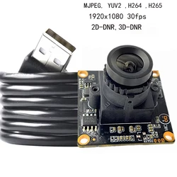 1080P HD USB2.0 camera module H264 Digital Noise reduction UVC driver Free  with microphone for face recognitio