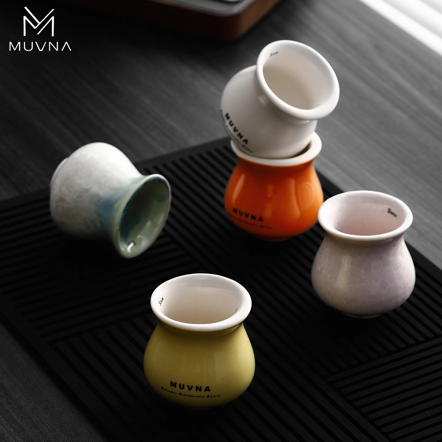 Muvna Huabusan Series Ceramic Tasting Cup 120ml, Tea Cups, Ceramic Espresso Cups Ceramic Coffee Cups for Latte Cocoa Cappuccino