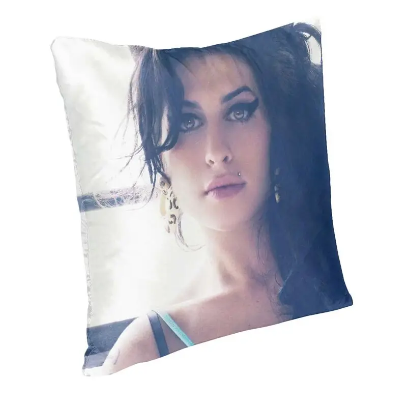 Cute Amy Winehouse Cushion Cover Double-sided Print Famous Singer Floor Pillow Case for Car Fashion Pillowcase Home Decoration