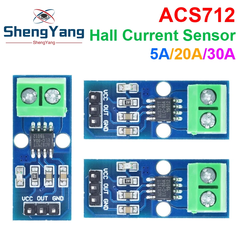 TZT Hall Current Sensor Module ACS712 module 5A 20A 30A Hall Current Sensor Module 5A/20A/30A ACS712