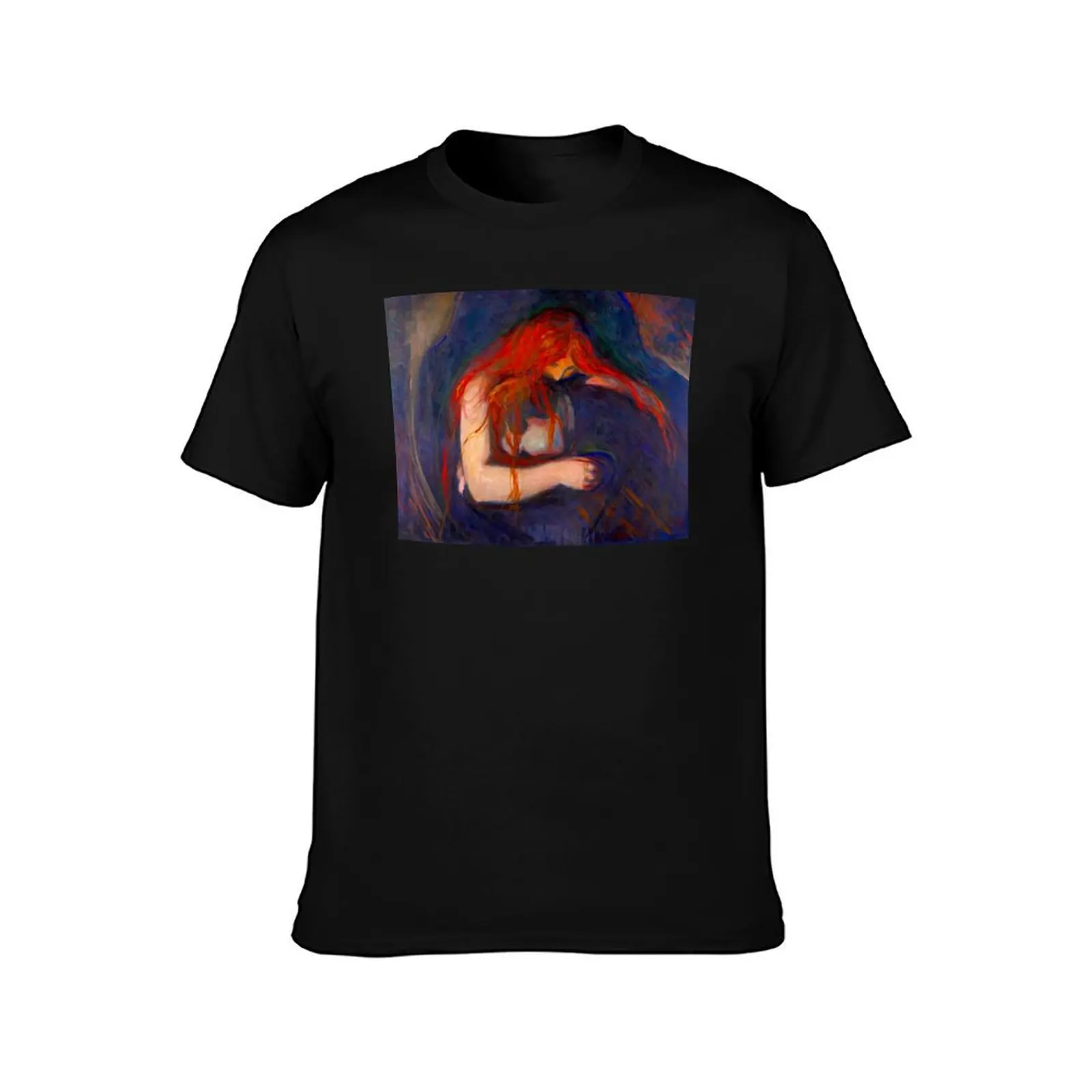 EDVARD MUNCH - Vampire 1895 T-Shirt Summer Casual Cotton Tee Oversized Streetwear Tops Vintage Graphic Print 100% Cotton