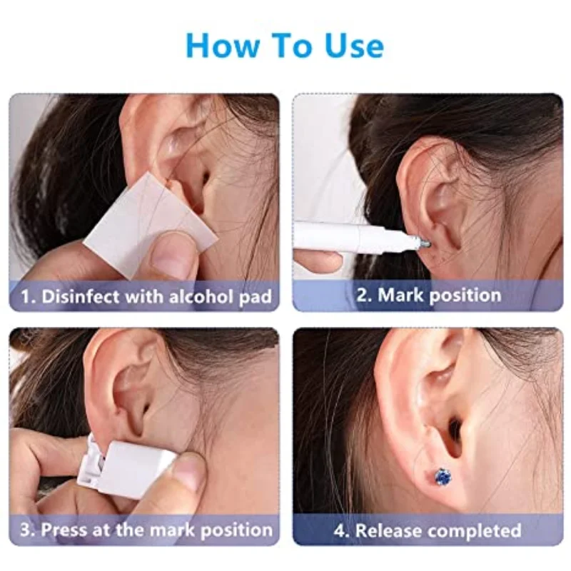 1/3PCS Disposable Safe Sterile Ear Piercing Unit Cartilage Tragus Helix Piercing Gun Piercer Tool Machine Kit Stud Body Jewelry image 6
