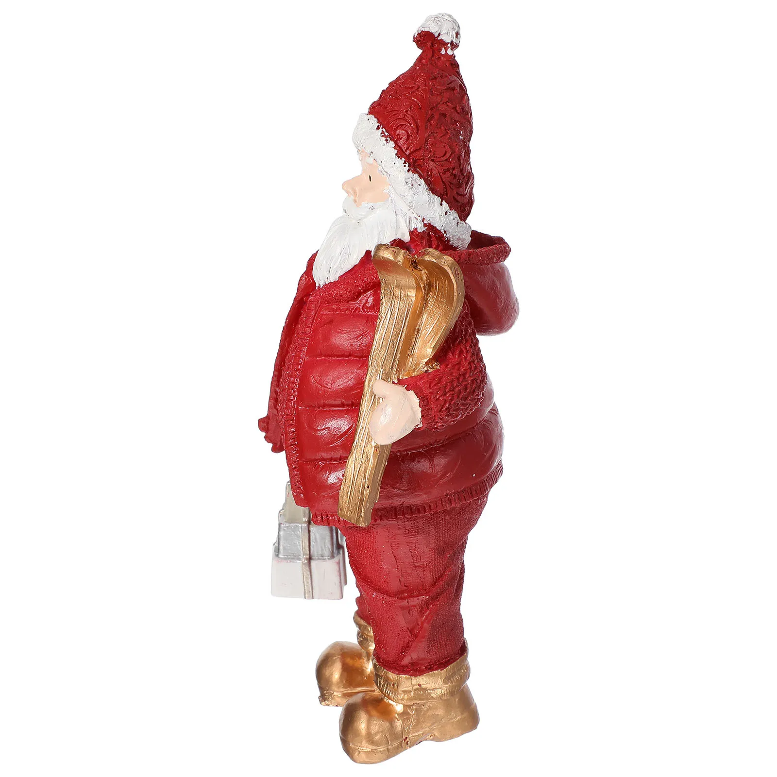 

Handmade Santa Claus Resin Statue Warm Holiday Home Decoration for Christmas Centerpiece Desktop Festive Arrangement