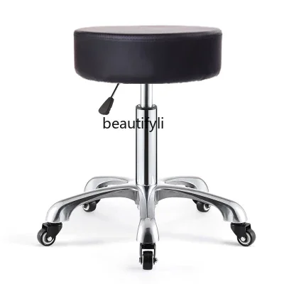 

new Beauty Chair Spinning Lift round Barber Chair Master Stool round Pulley Teacher Chairss 03