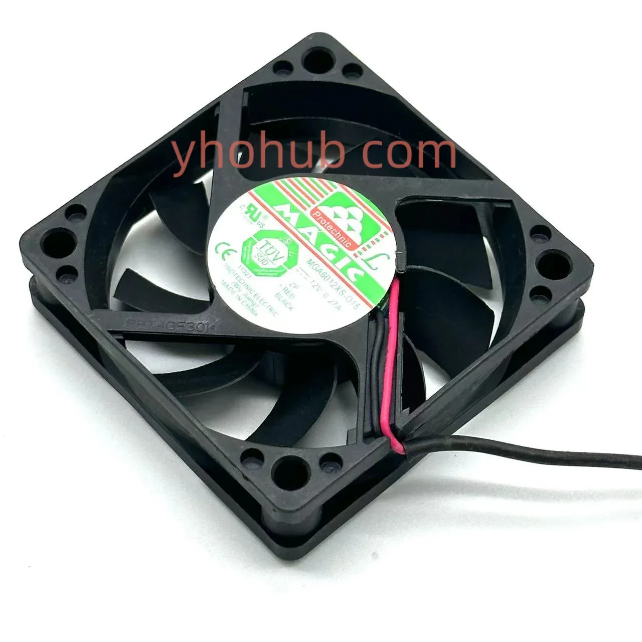 Magic MGA6012XS-O15 DC 12V 0.27A 60x60x15mm 2-Wire Server Cooling Fan