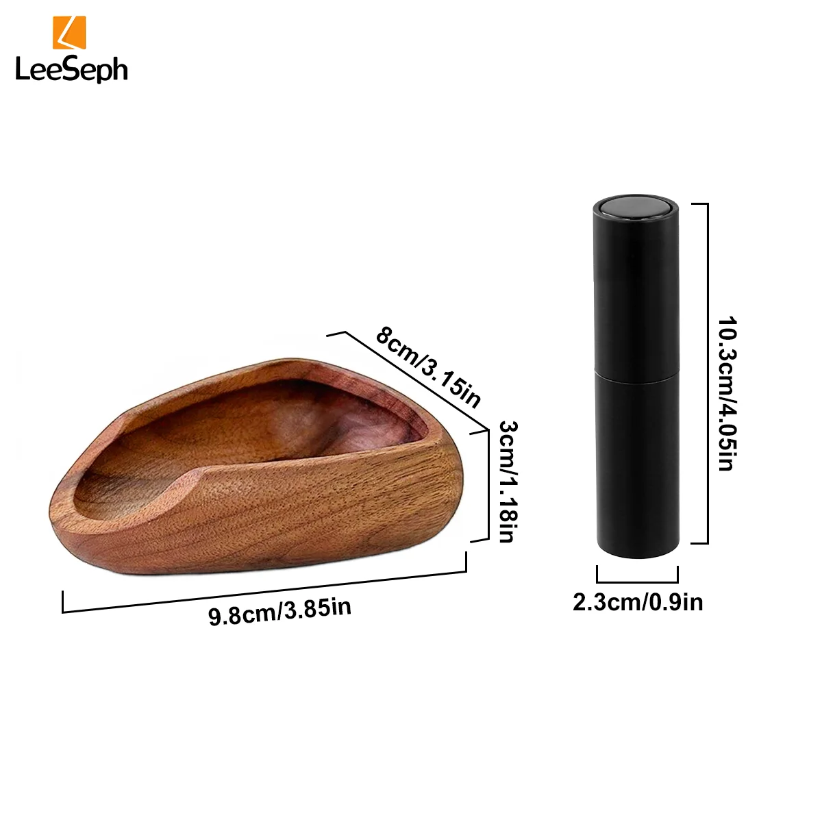 Leeseph Wooden Coffee Bean Dosing Cup with Spray Bottle Set, Espresso Coffee Accessories Coffee Bean Organizer Coffee Lover Gift