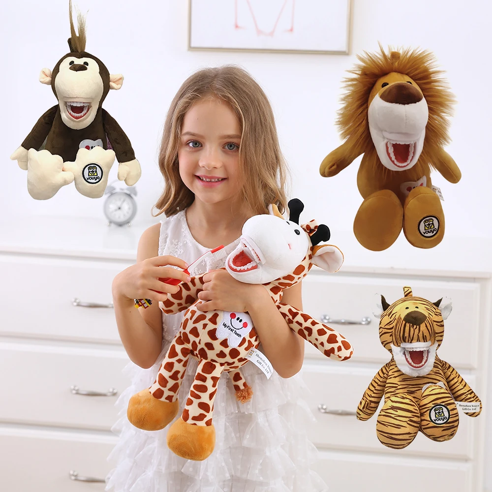 Children's Dental Plush Teaching Dolls Tooth Model For Kids Learning Brushing Teeth Soft Toys Dentistry Study Dentist Gifts