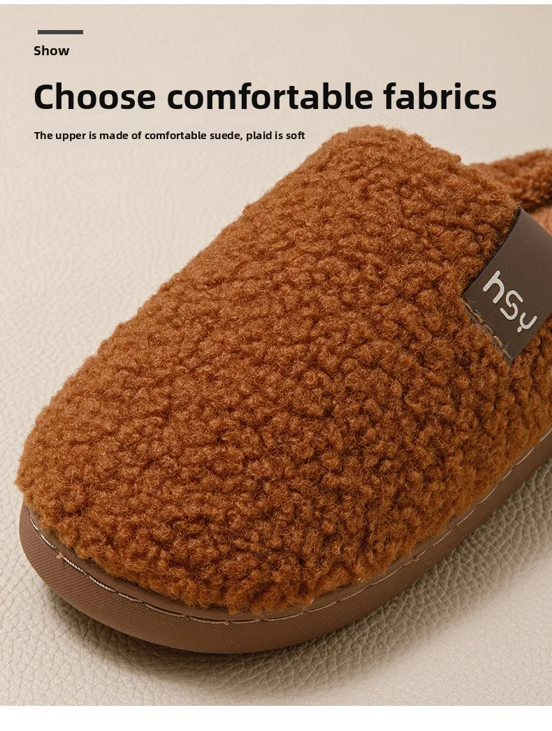 2026 Gemütliche Plüsch-Hausschuhe für Damen, Warme Rutschfeste Indoor-Schuhe, Plüschfleece-Futter & Weiche Sohle für Komfort zu Hause im Winter – Detail 7