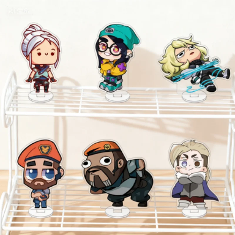 FUNNY High Pixel 10CM VALORANT Waylay Tejo Clove Vyse Deadlock Figure Stand HD Acrylic Stand Standing Desk Decoration Game Gifts