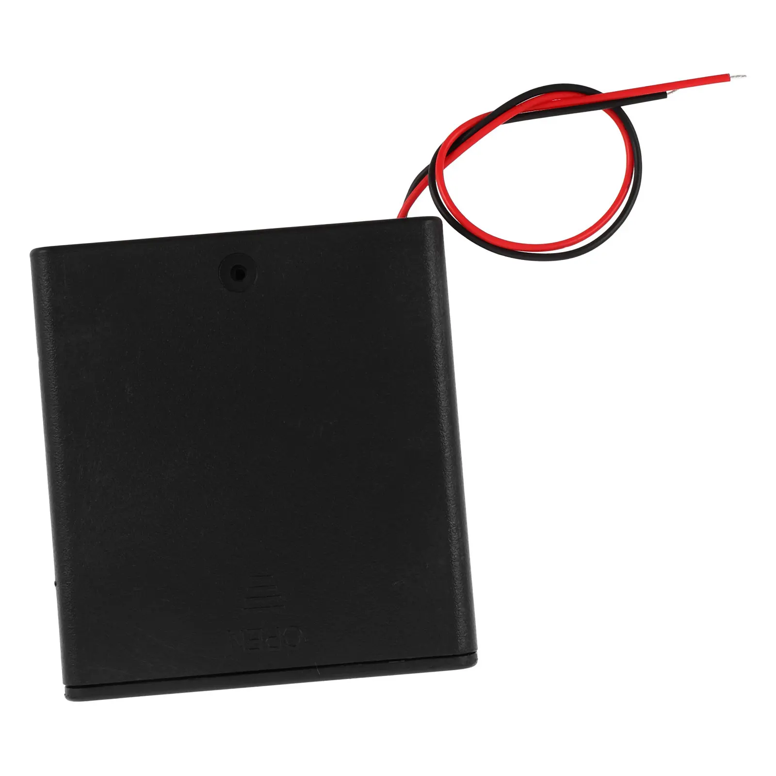 4 Aa Plastic Battery Holder Case 6V Battery Box Replacement with Leads Cover for DIY Electronic Projects Exhibitions