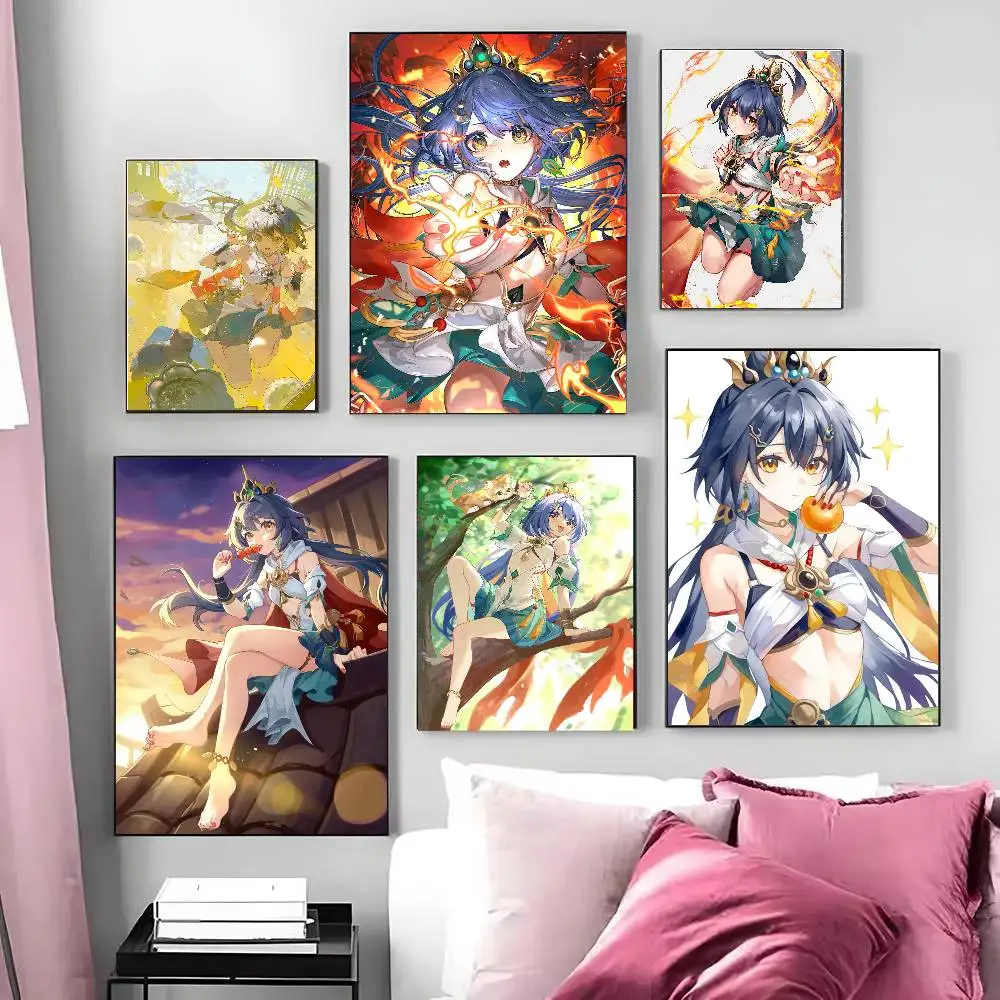 Yunli Anime Honkai Star Rail Posters Living Room Bar Cafe Quality Canvas Vintage Style Comics Painting Art Home Wall Decor Pictu