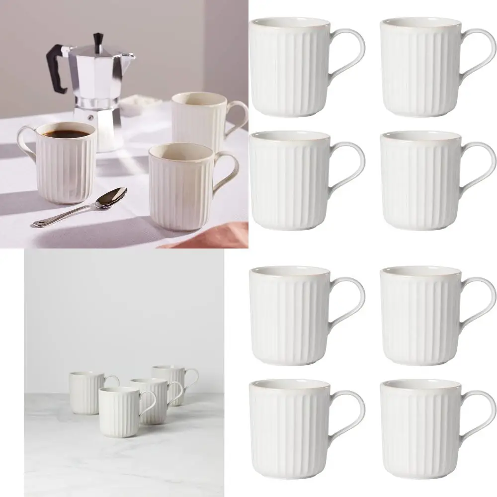 

Набор керамических кружек с французским гребешком из 4 предметов