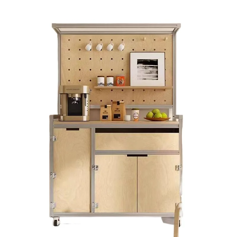 

CX Storage Locker Milk Tea Shop Cafe Side Cabinet Aluminum Profile Cave Board Shelf Showcase