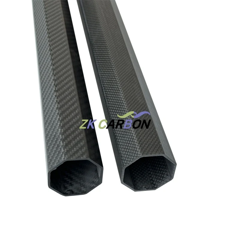 2pcs 50x46x500mm Carbon Fiber Octagonal Tube High Strength Composite Material For RC Airplanes3K Twill Weave Matte