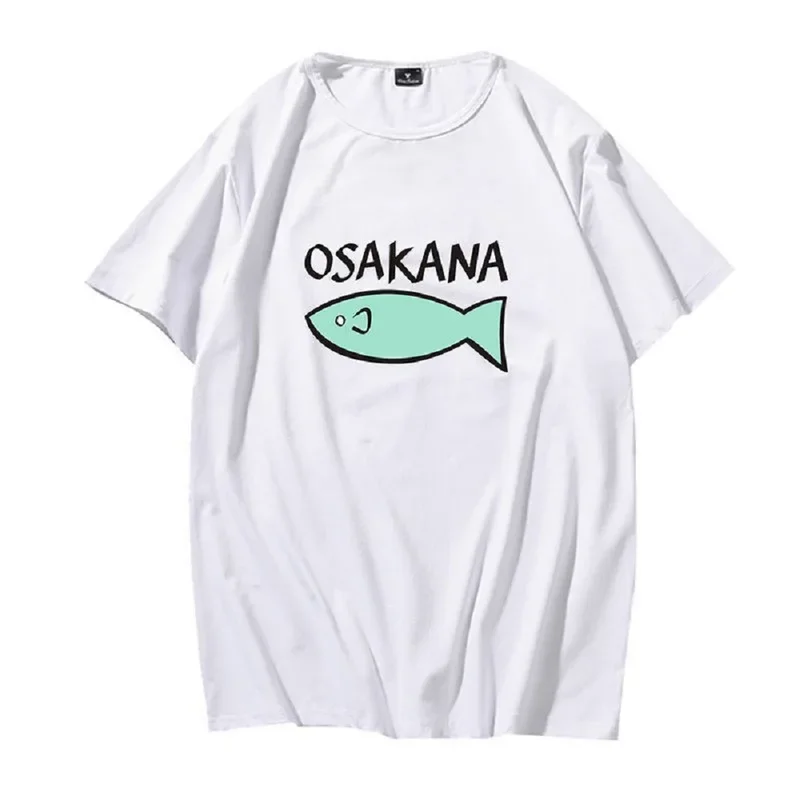 Unisex Anime Cos Kinako Osakana Baumwolle lässig kurze T-Shirt T-Shirt