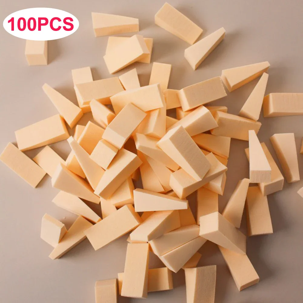 20-100pcs Triangular Powder Sponge Puff Soft Smooth Facial Foundation Latex Makeup Puffs Dry and Wet Detail Concealer Cream Tool