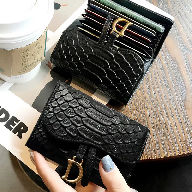 

Classic Women's Wallet Alligator Button Organ Card Bag Premium Large Capacity Multi-card Coin Wallet Card Cover Bag Money Bag