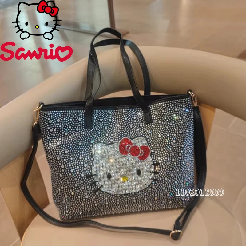 

Hello Kitty New Diamond-studded Women's Handbag, Luxury Brand Women's Diamond-studded Shoulder Bag, Large-capacity Women's Bag