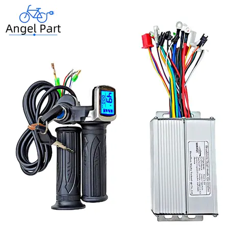 전기 자전거 스쿠터 수리를위한 36V 48V 60V 450W 25A 브러시리스 모터 드라이브 범용 컨트롤러 LCD 속도 디스플레이 스로틀
