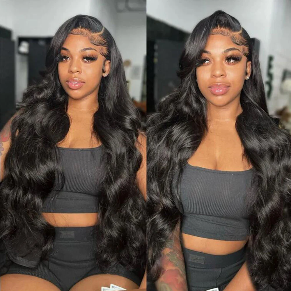 13x6 Body WaveLace Front Human Hair Wigs For Women Neddie Pre Plucked 30 34 Inch Body Wave 13x4 Hd Lace Frontal Wig